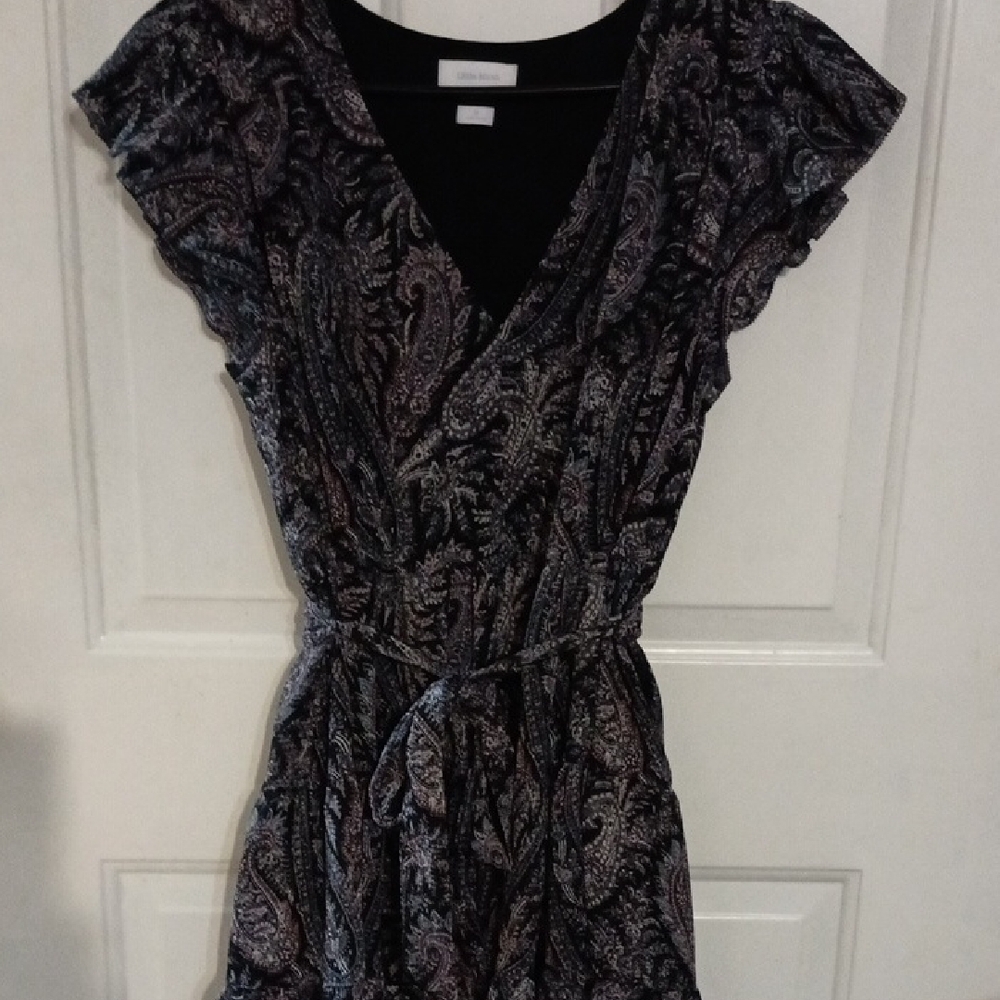Little Moon Multicolor Paisley Print Mini Dress